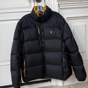 Polo by Ralph Lauren Black Jacket with Yellow Highlights